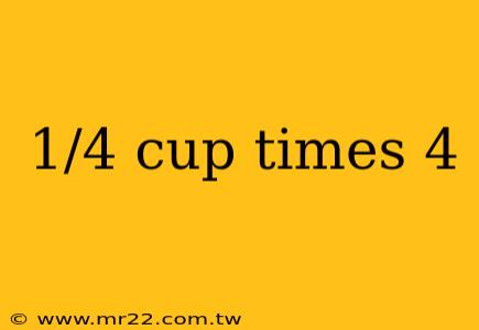 1/4 cup times 4