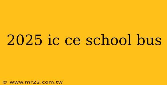 2025 ic ce school bus