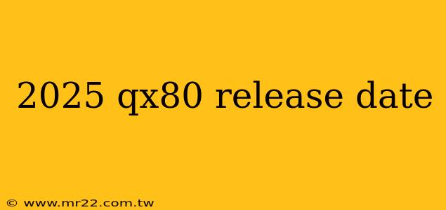 2025 qx80 release date