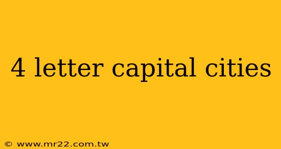 4 letter capital cities