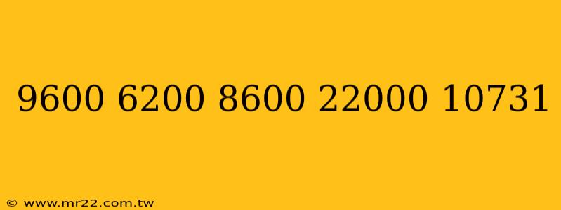 9600 6200 8600 22000 10731