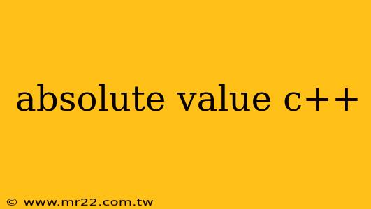 absolute value c++