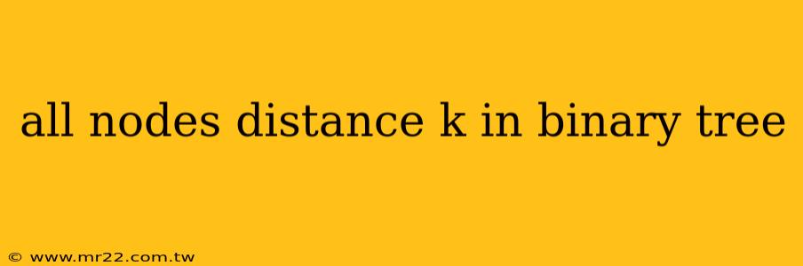 all nodes distance k in binary tree