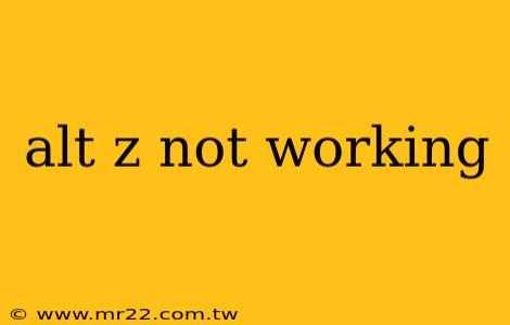 alt z not working