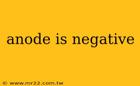 anode is negative
