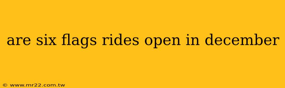 are six flags rides open in december
