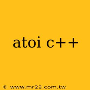 atoi c++