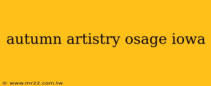 autumn artistry osage iowa