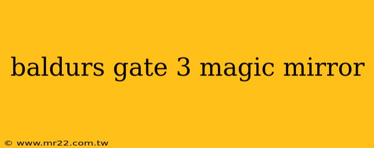 baldurs gate 3 magic mirror