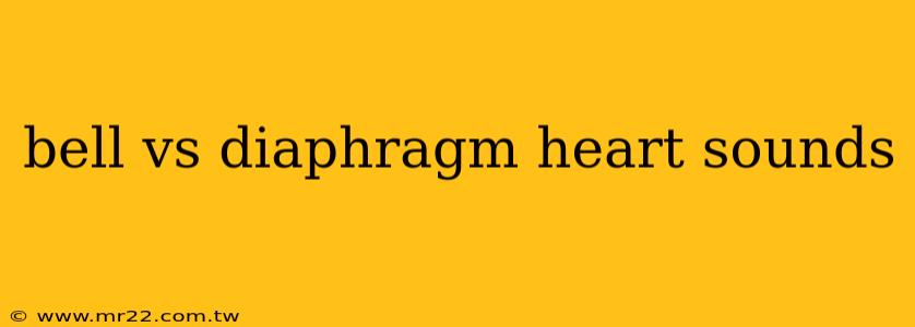 bell vs diaphragm heart sounds