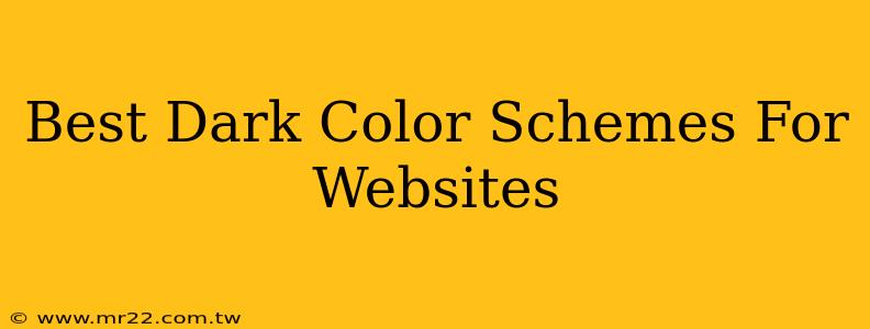 Best Dark Color Schemes For Websites