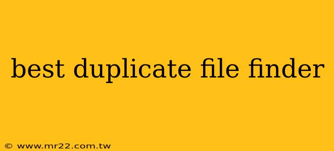 best duplicate file finder