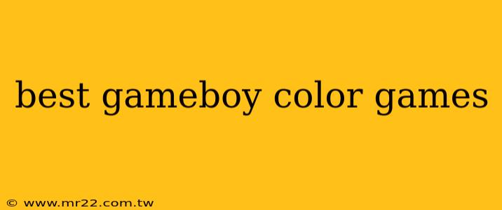 best gameboy color games