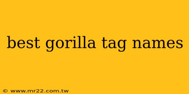 best gorilla tag names