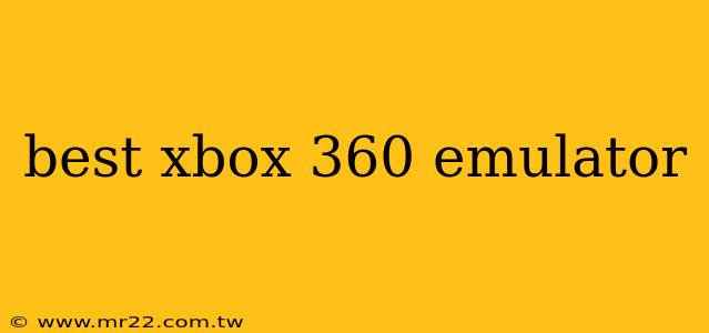 best xbox 360 emulator