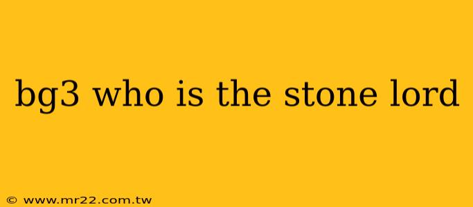 bg3 who is the stone lord