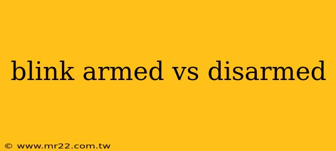 blink armed vs disarmed