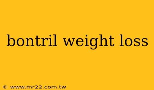 bontril weight loss