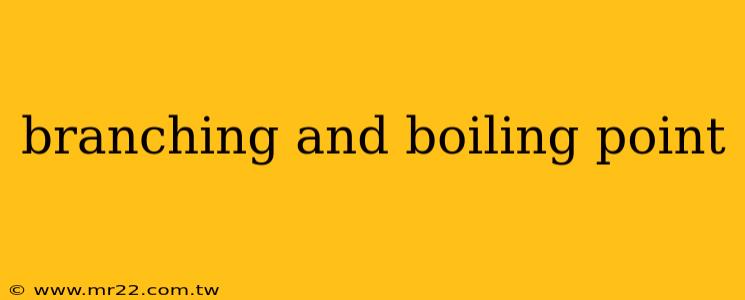 branching and boiling point