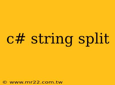 c# string split
