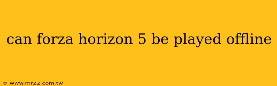 can forza horizon 5 be played offline