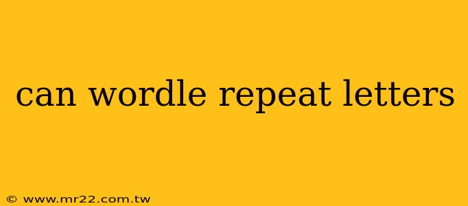 can wordle repeat letters