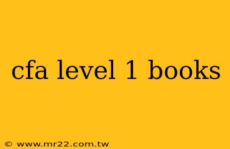 cfa level 1 books