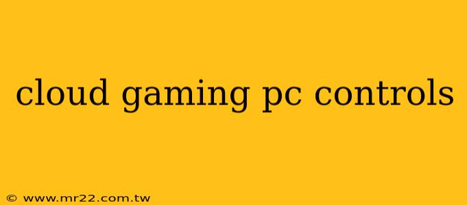 cloud gaming pc controls