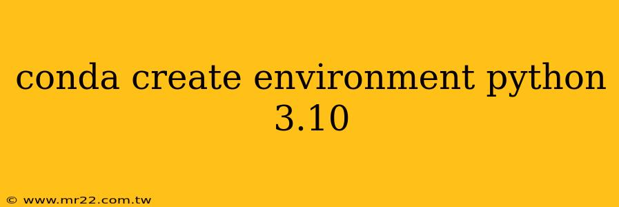 conda create environment python 3.10