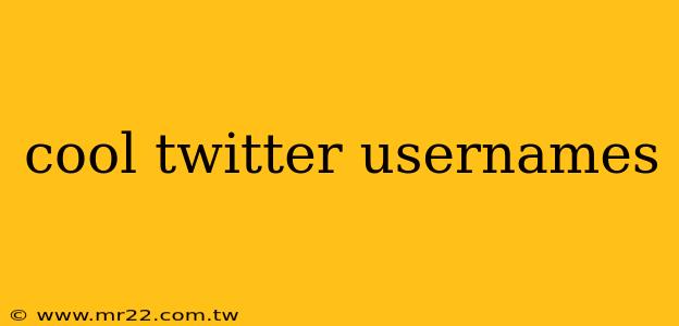 cool twitter usernames