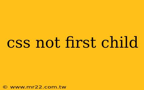 css not first child