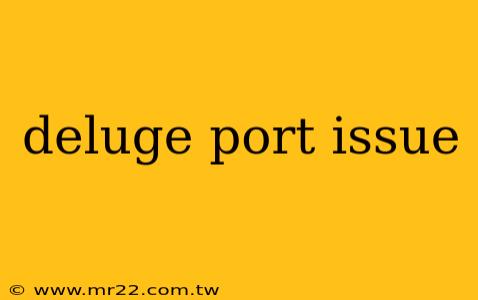 deluge port issue