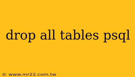 drop all tables psql
