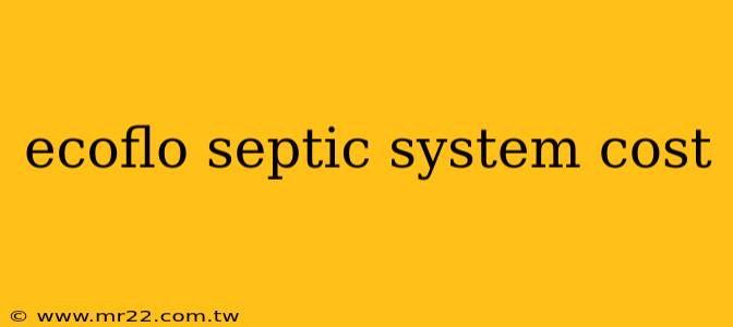 ecoflo septic system cost