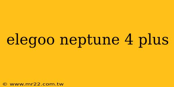 elegoo neptune 4 plus