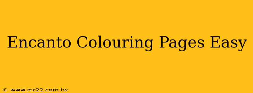 Encanto Colouring Pages Easy