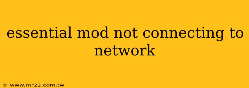 essential mod not connecting to network