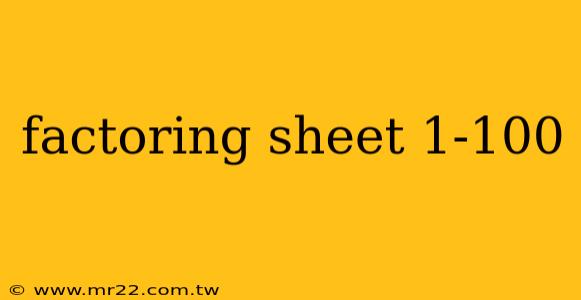 factoring sheet 1-100