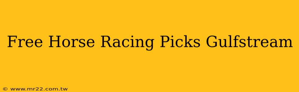 Free Horse Racing Picks Gulfstream
