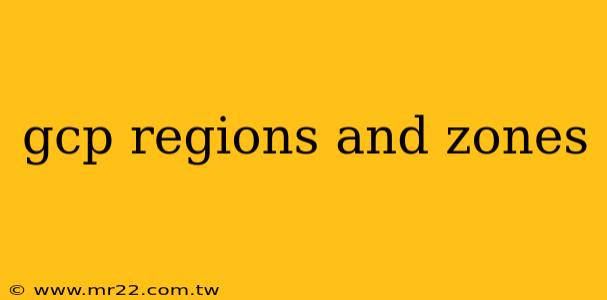 gcp regions and zones