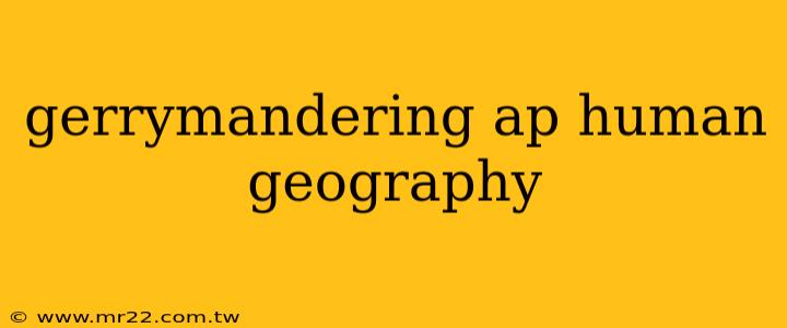 gerrymandering ap human geography