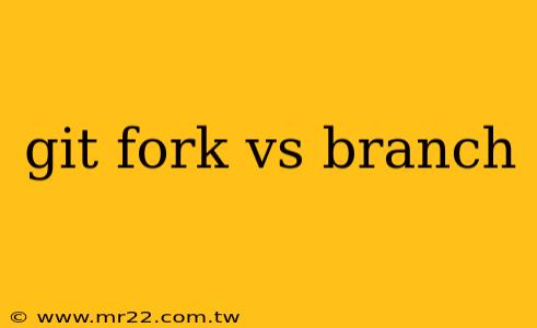 git fork vs branch