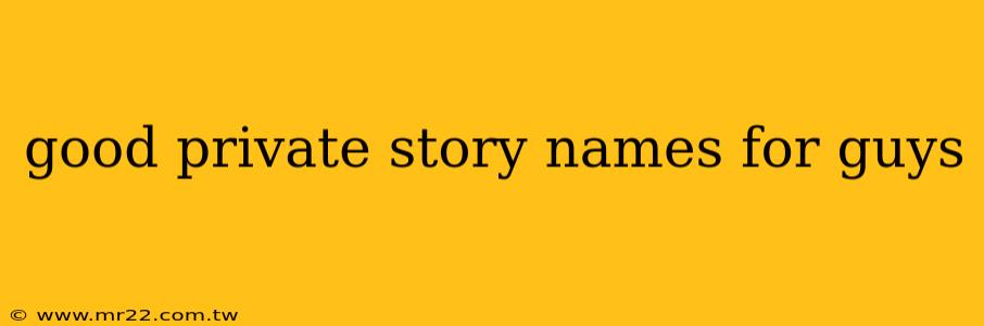 good private story names for guys