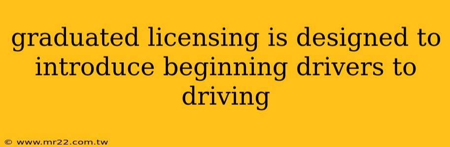 graduated licensing is designed to introduce beginning drivers to driving