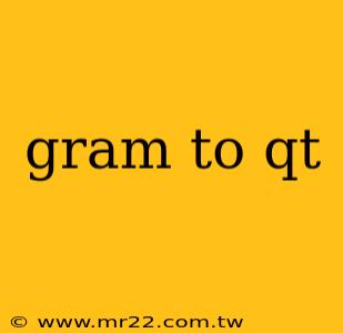 gram to qt