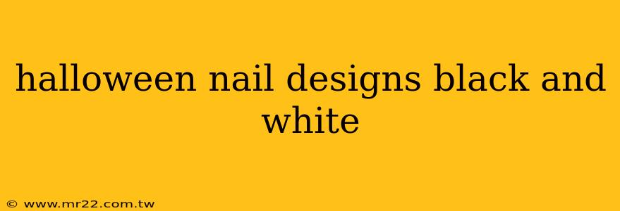 halloween nail designs black and white
