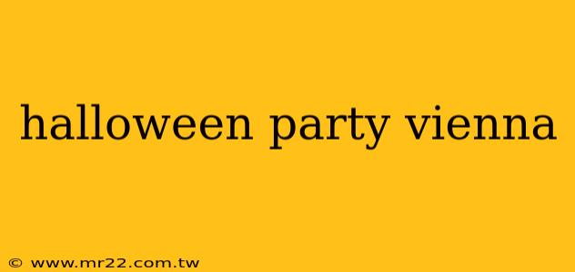 halloween party vienna