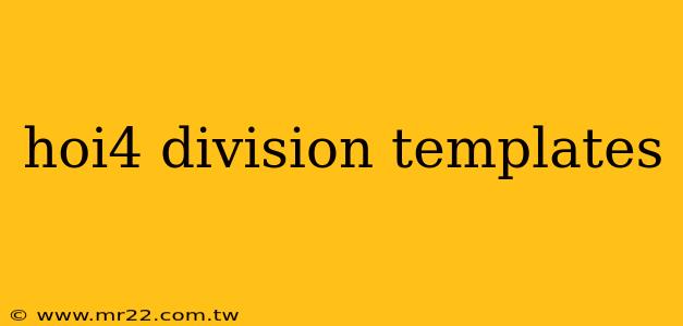 hoi4 division templates