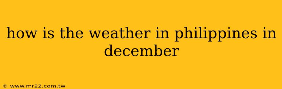 how is the weather in philippines in december