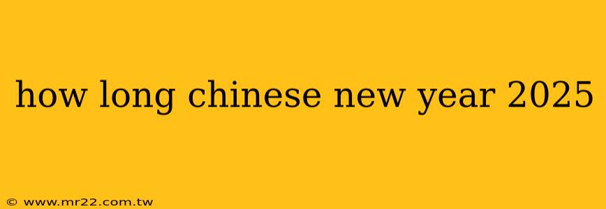 how long chinese new year 2025